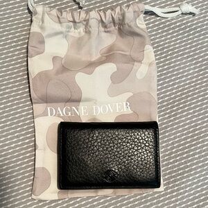 Dagne Dover Accordion Card Case Black Leather